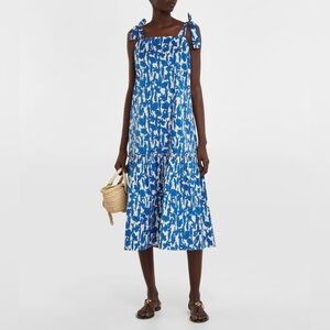 T‎ TORY BURCH Floral cotton-blend midi dress